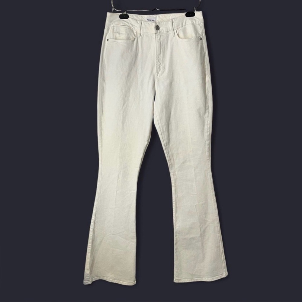Frame Denim White Flare Jeans